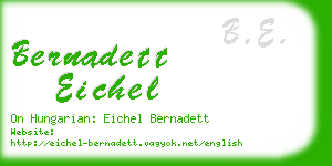 bernadett eichel business card